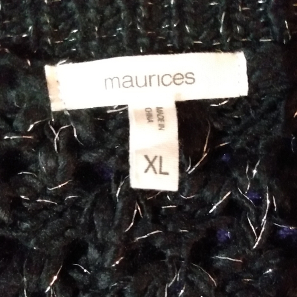 Maurices Dark Green Open-Knit Cardigan - Picture 2 of 6
